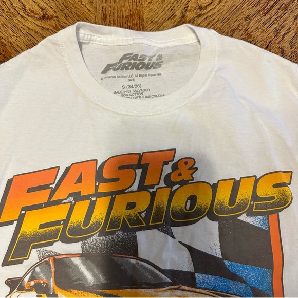 Fast and furious 01 racing tee shirt white size small see pictures for reference - Picture 3 of 6
